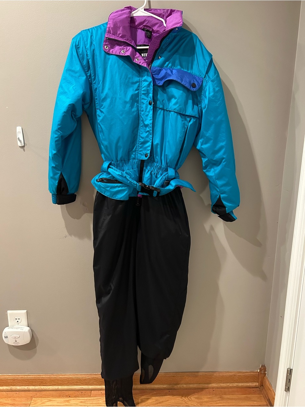 Vintage 80’s White Stag Snow Ski Suit Women’s Size 12 Teal Black